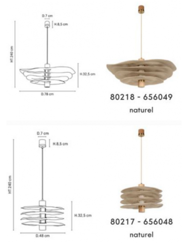 Suspension en lin 78 cm Rivage - Market set